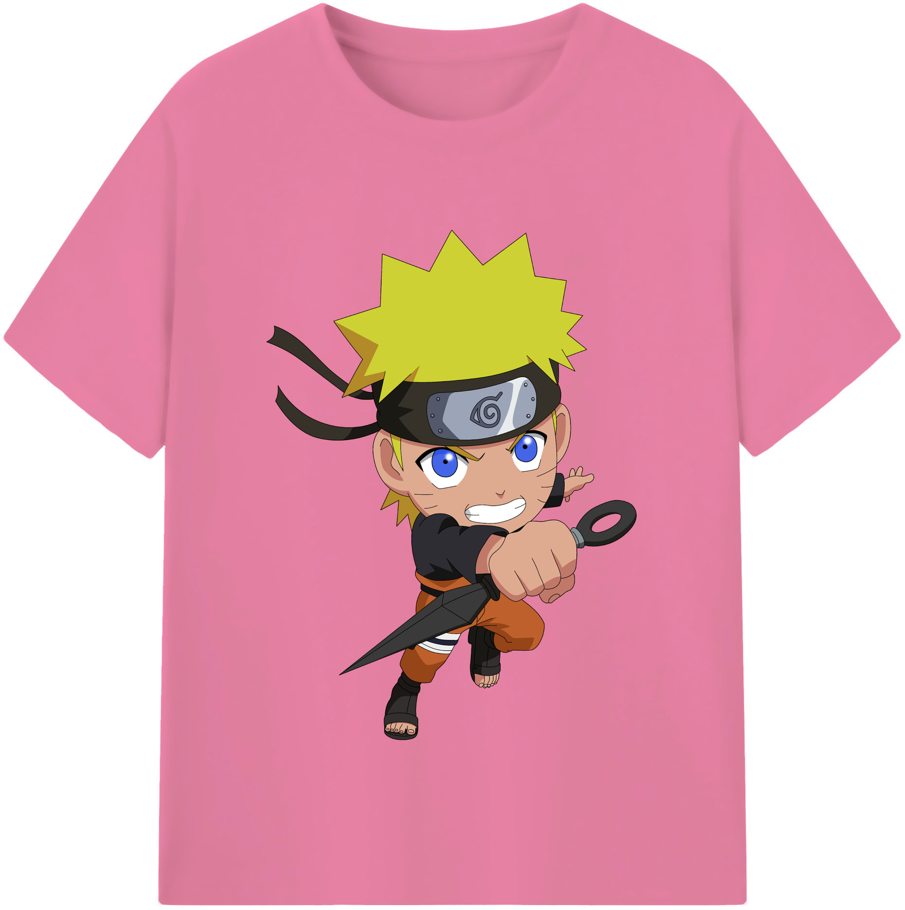 （画像用） NARUTO -ナルト- うずまき ナルト Uzumaki Naruto 綿100％半袖Tシャツ（フロントプリント）
